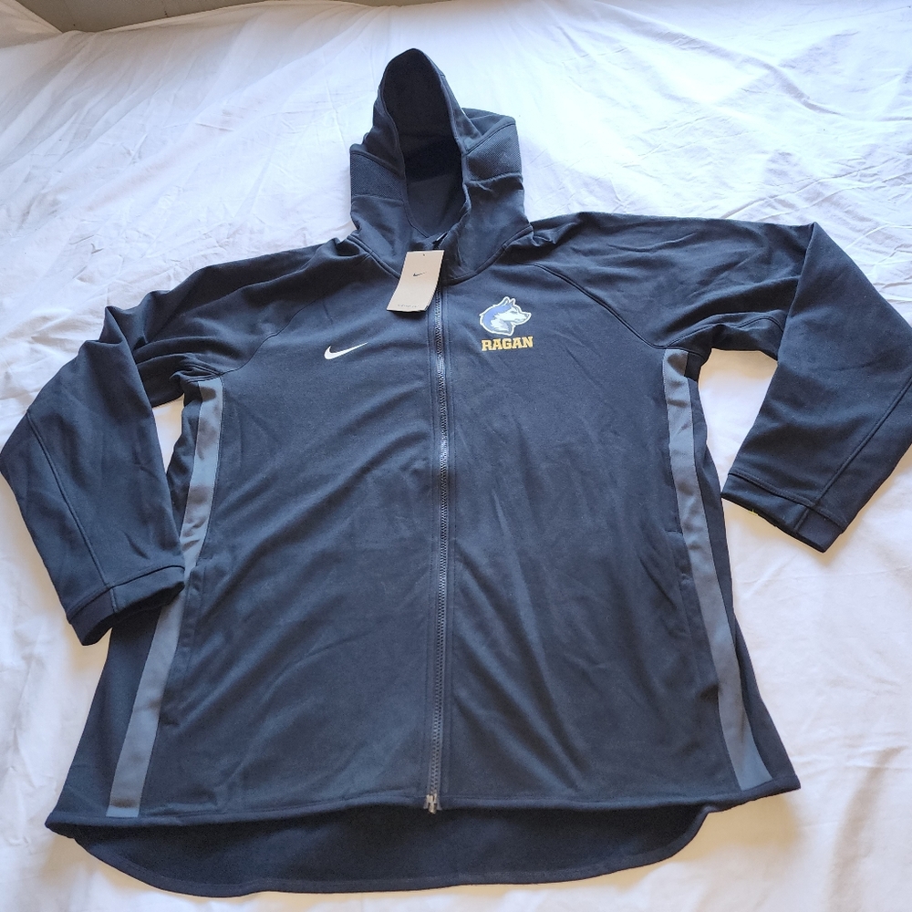NIKE THERMA-FIT MEN'S RAGAN SHOWTIME FULL ZIP HOODIE BLACK SIZE XLARGE NWT